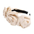 Serre-tête triple roses en satin Scarlett